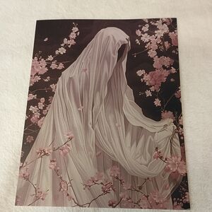 2/$10 Floral Ghostly Art Cardstock Print